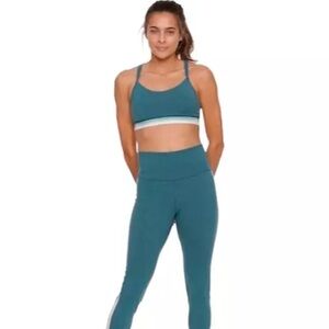 Old Navy Green Striped Sport Bra Size S